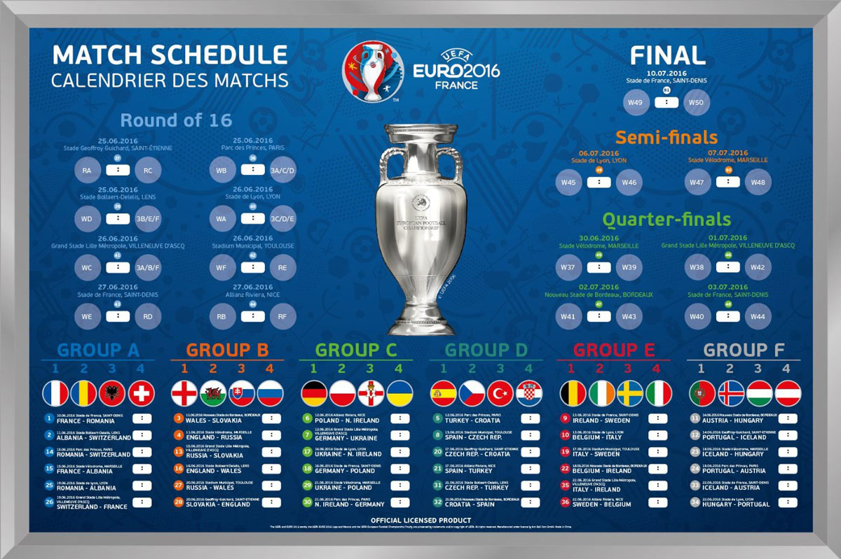 EM 2016 Spielplan Fussball EM 2016